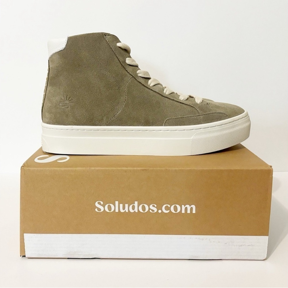 SOLUDOS INIZA HIGH TOP SAGE SNEAKERS 8.5 NEW IN BOX - Picture 5 of 14